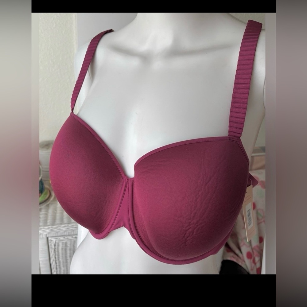 ThirdLove Microfiber Bra Underwired Full Coverage in Bordeaux color Size 44C NWT